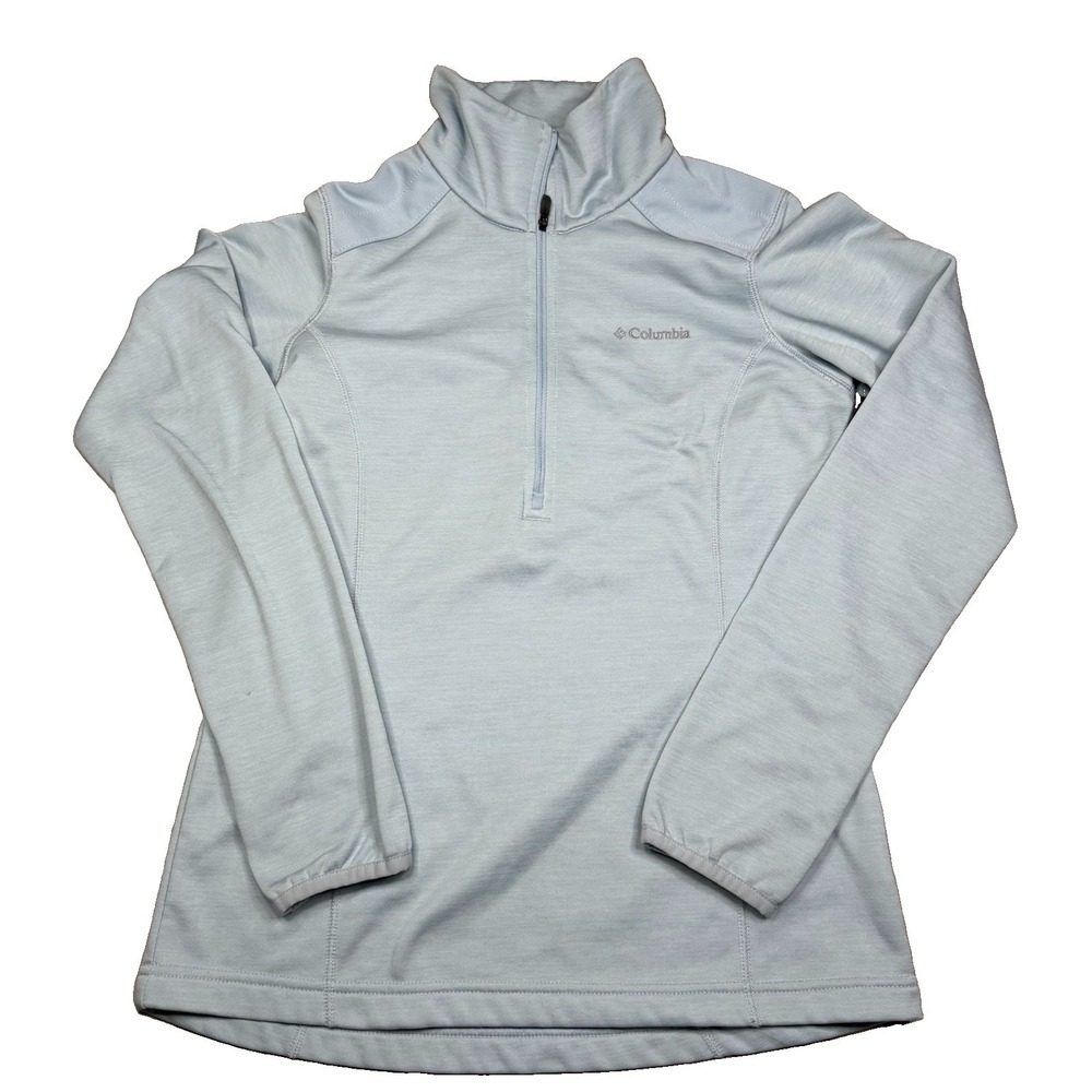 Columbia 1/4 Zip Pullover Womens XS Aqua Blue Arctic Air Light Fleece
